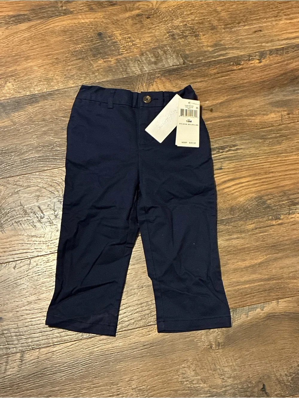 Ralph Lauren Boys Navy Pull-On Chinos